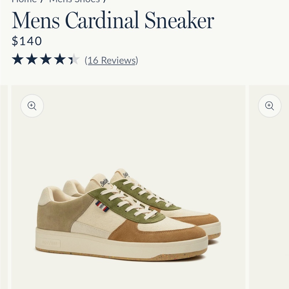 Seavees Cardinal Lace-Up Sneakers olive green, khaki and tan mens size 13 - Picture 15 of 15